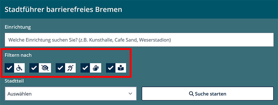 Grafik Suchmaske ausgewählt gehen