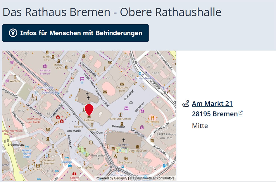 Grafik Visitenkarte Rathaus
