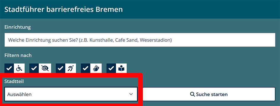 Grafik Stadtteilauswahl