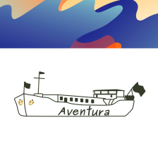 Logo von Aventura in Verbindung mit dem Themenjahr Genussufer 2023