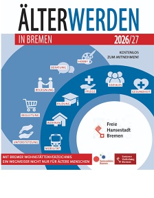 Titelbild der Broschüre "Älter werden in Bremen 2026/2027".