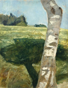 Paula Modersohn-Becker, Birkenstamm vor Landschaft, 1903, Paula Modersohn-Becker Museum, Bremen