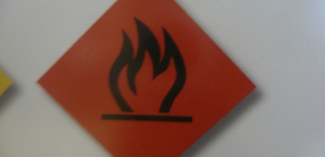 Gefahrenschild Feuer