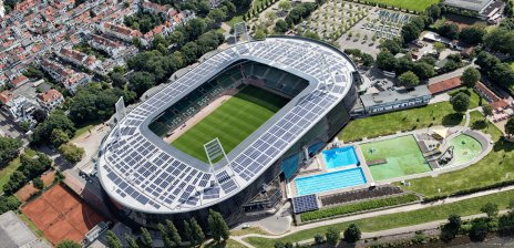 Ansicht des Weser-Stadions aus der Luftperspektive