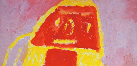 Bild von Alfred Schnieder: ohne Titel 1993, Acryl auf Papier, 58 x 40 cm. (Ausschnitt)