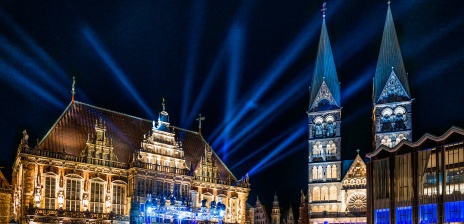 Das Musikfest auf dem Bremer Marktplatz. 