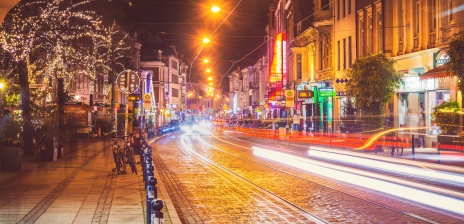 Das Bremer Viertel bei Nacht.