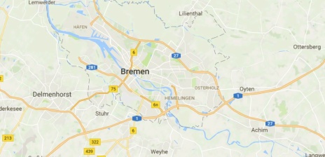 Kartenausschnitt zeigt Parkmöglichkeiten für Fahrräder und Autos in der Bremer Innenstadt