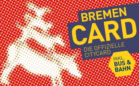 Das Logo der Bremen Card mit dem Schrifzug: "BremenCard Die offizielle CityCard inkl. Bus&Bahn"