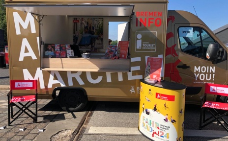 Das Bremen Mobil im Einsatz auf dem Hamburger Hafengeburtstag