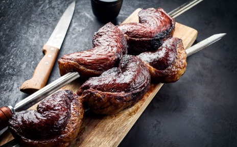Meat that is turned on the spit.