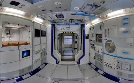 Panoramabild des Columbus-Moduls