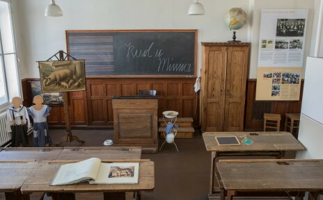 Ein altes Klassenzimmer im Bremer Schulmuseum. 