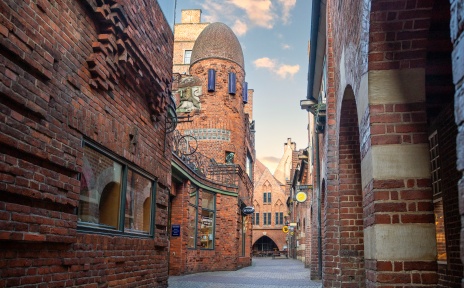 Blick in die historische Böttcherstraße in Bremen