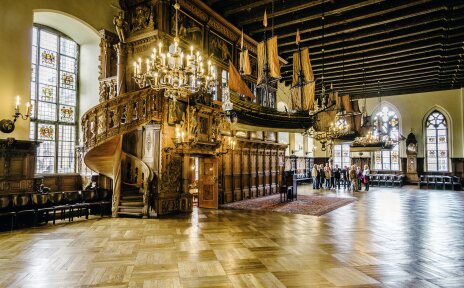 Upper hall with former archive and Güldenkammer