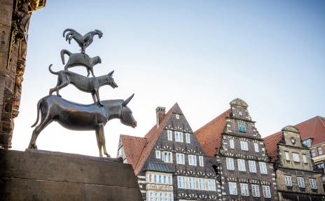 The statue of the Bremen Town Musicians.