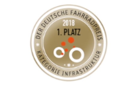 Badge 1. Platz Deutscher Fahrradpreises 2018