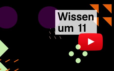 Grafik mit dem Schriftzug "Wissen um 11" und dem Youtube-Icon