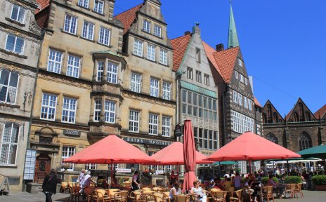 Teil des Gebäudeensembles am Rande des Bremer Marktplatzes.