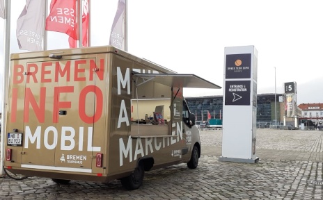 Das Bremen Mobil im Einsatz auf der Space Tech Expo Messe 