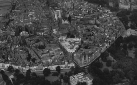 Luftaufnahme von Bremen Mitte mit Blick auf die Wallanlagen 1933.