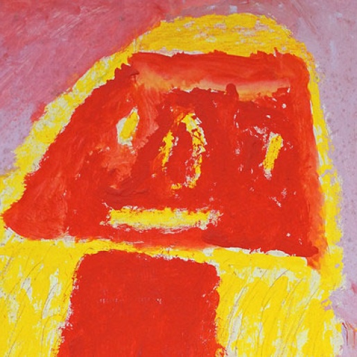 Bild von Alfred Schnieder: ohne Titel 1993, Acryl auf Papier, 58 x 40 cm. (Ausschnitt)