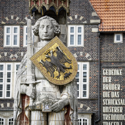 Bremer Roland Statue auf dem Marktplatz 