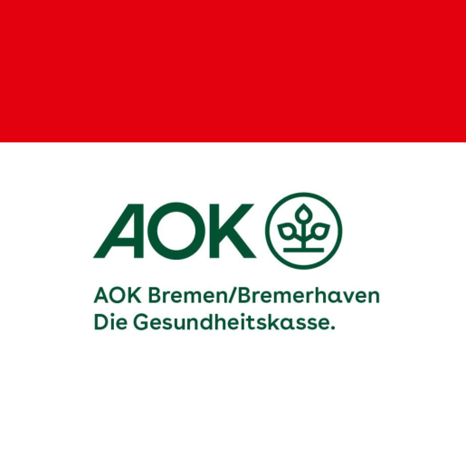 Logo der AOK Krankenkasse Bremen/Bremerhaven als Partner des Themenjahres 2024