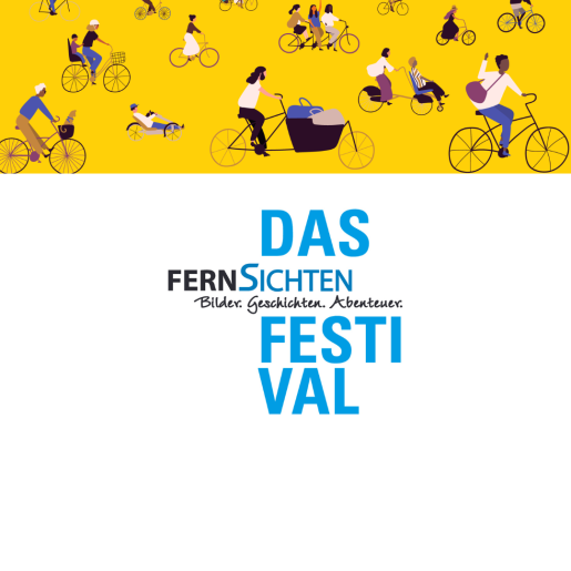 Logo des Fernsichten-Festival im Rahmen des Themenjahres Fahrradja