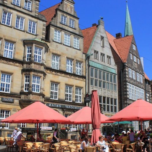 Teil des Gebäudeensembles am Rande des Bremer Marktplatzes.