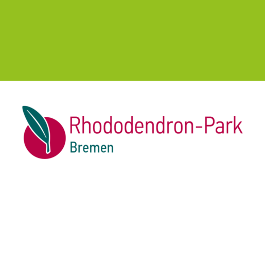 Logo des Rhododendronpark Bremen im Rahmen des Themenjahres "NATURlich Bremen 2025"