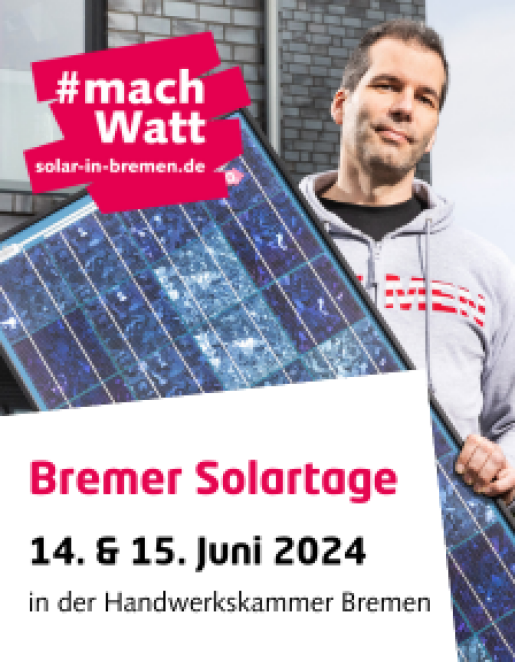 Eine Werbeplatzierung für die Bremer Solartage