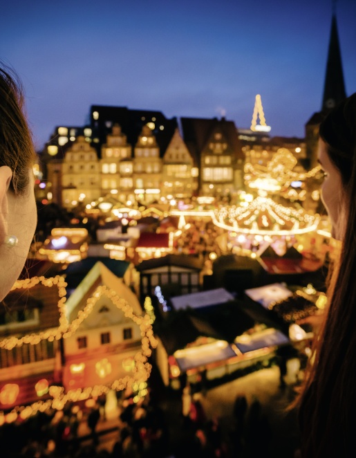 Blick auf den Bremer Weihnachtsmarkt