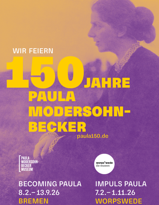 150 Jahre Paula Modersohnn-Becker Grafik Becoming Paula Impuls Paula 2026
