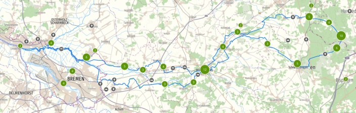 Wümme Radweg Karte 2024