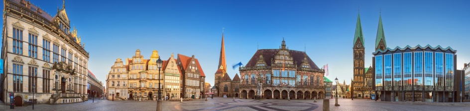 Panoramablick vom Bremer Marktplatz