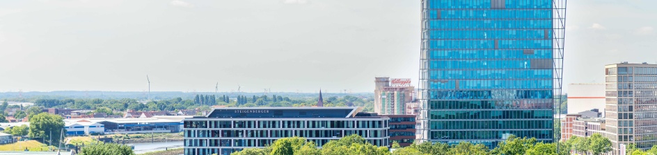 Das Stephaniviertel und die Bremer Überseestadt von oben