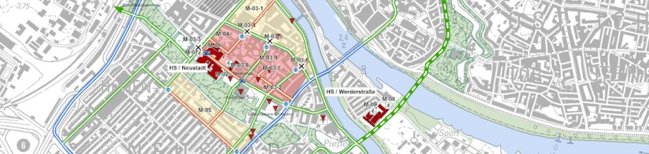 FMQ Bremen Gesamtplan Fahrrad Modell Quartier Karte Anschnitt