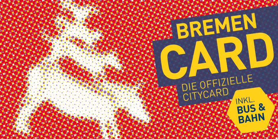 Logo der Bremen Card mit dem Schrifzug: "BremenCard Die offizielle CityCard inkl. Bus&Bahn"