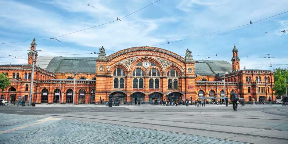 Blick auf den Bremer Hauptbahnhof