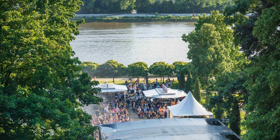 Blick auf das Festival Maritim in Vegesack. 