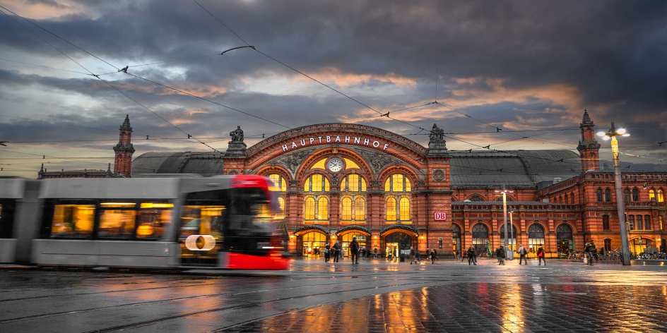 Langzeitbelichtung Hauptbahnhof Bremen