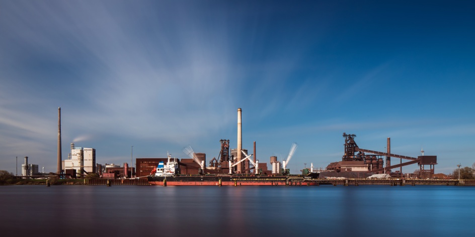A view of the industrial port of Bremen.