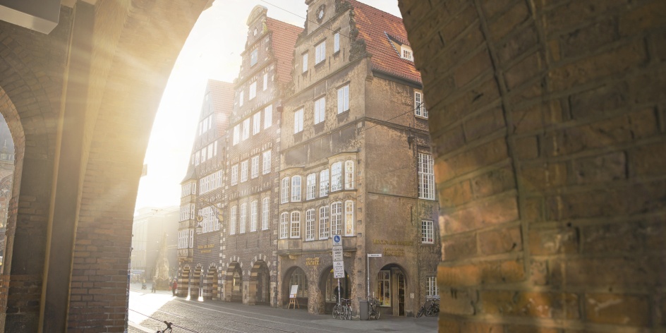 Historische Gebäude am Bremer Marktplatz. 