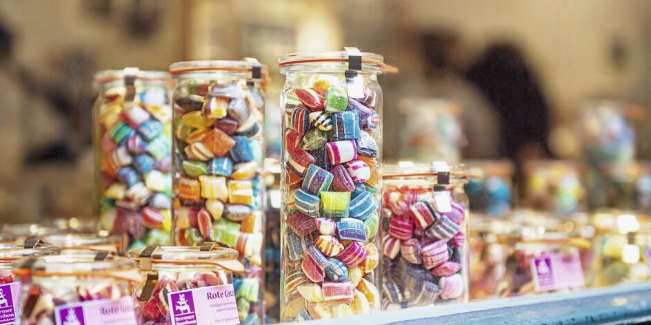 Jars of sweet from the Bonbon Manufactur