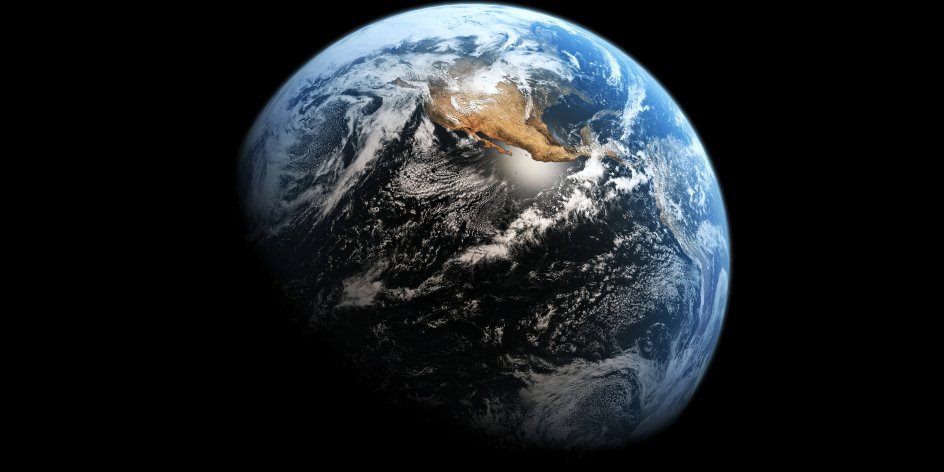 Blick aus dem Weltraum auf die Erde.