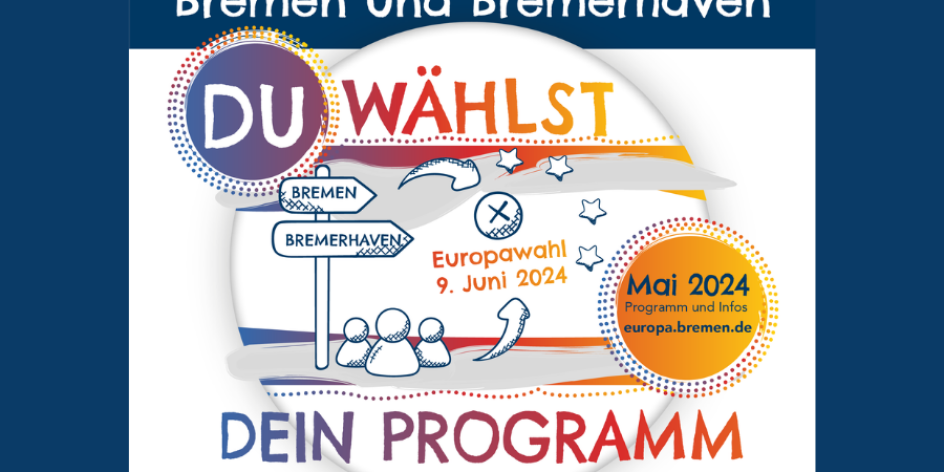 Eine Infografik zur Europawahl am 9. Juni 2024 in Bremen und Bremerhaven