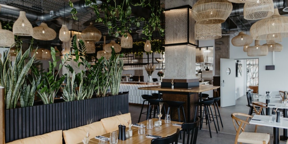 Das Restaurant "Vitaminlager" auf der neuen Überseeinsel in der Bremer Überseestadt