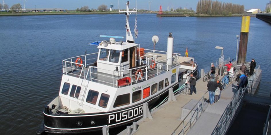 Das Fährschiff "Pusdorf" (Quelle: Kultur vor Ort e.V.)