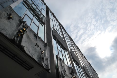 Blick von unten auf die Fassade der Bremer Bürgerschaft